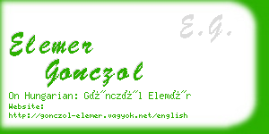 elemer gonczol business card